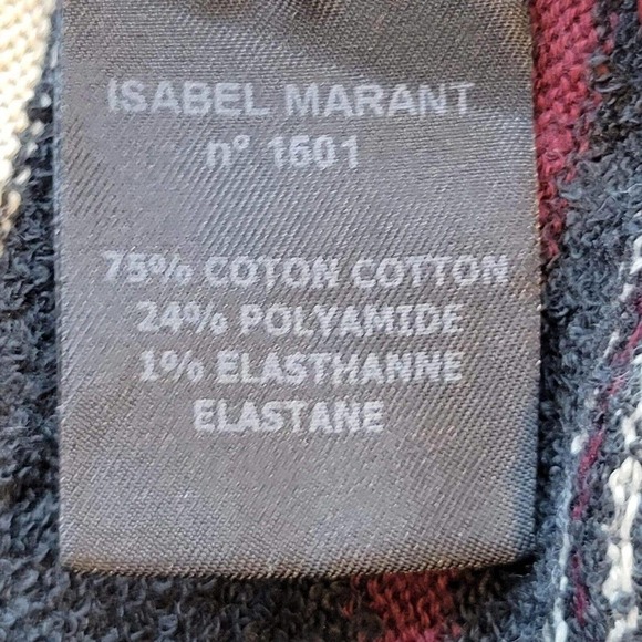 Etoile Isabel Marant Womens Knit Striped Sweater Sz 36 XS Henley SS Southwest - Picture 6 of 9